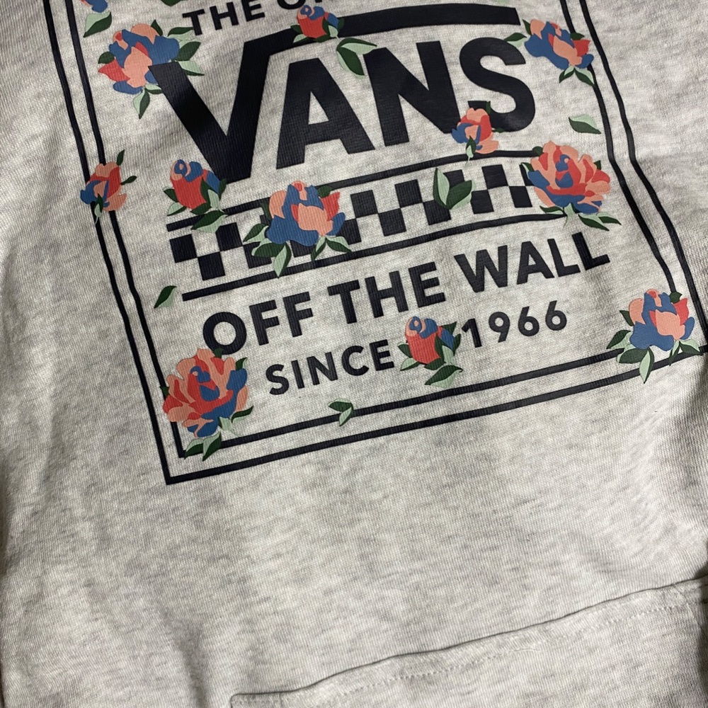 VANS Stackton Hoodie Women's Light Grey Heather Skate Casual Size VN0A7Y1915P - Picture 2 of 3